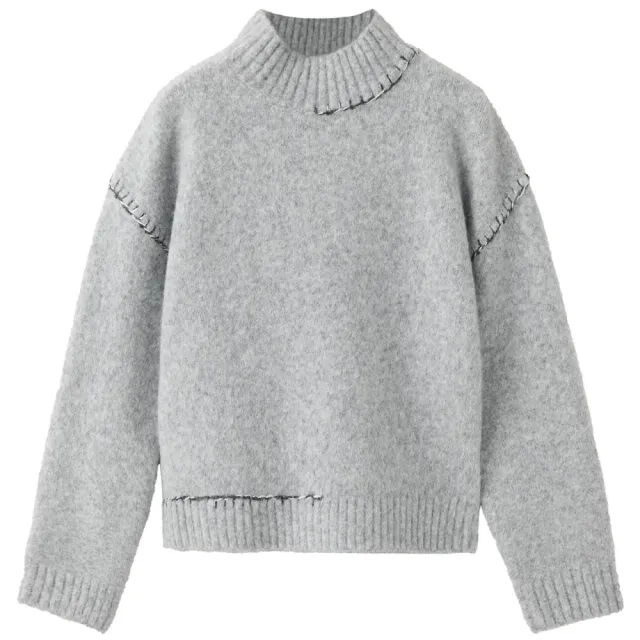 Mango Kids gebreide trui met wol - grijs