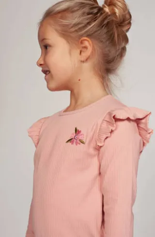 Jubel Moon Flowers longsleeve lichtroze, foto 5