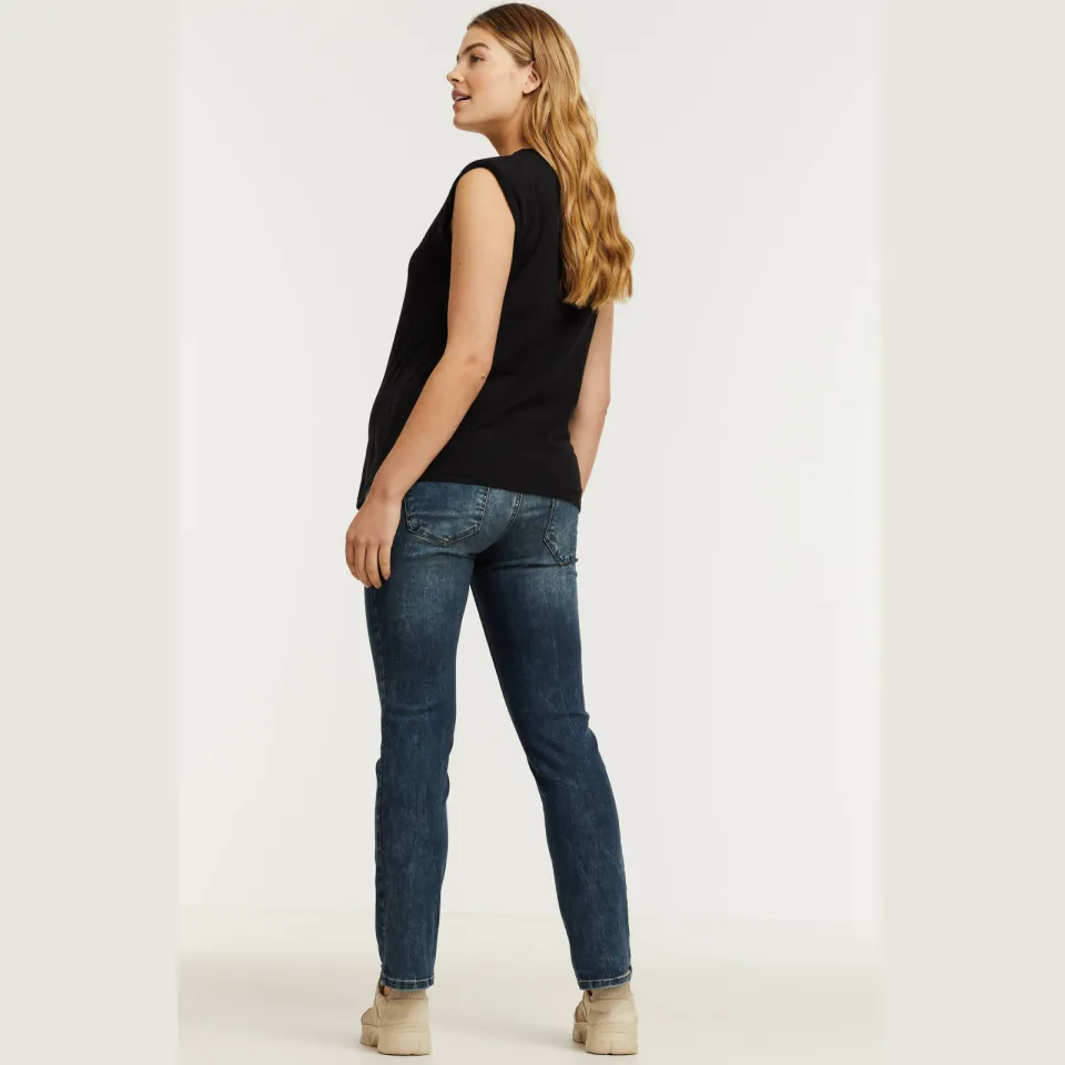 Esprit Maternity straight leg zwangerschapsjeans dark denim, foto 4
