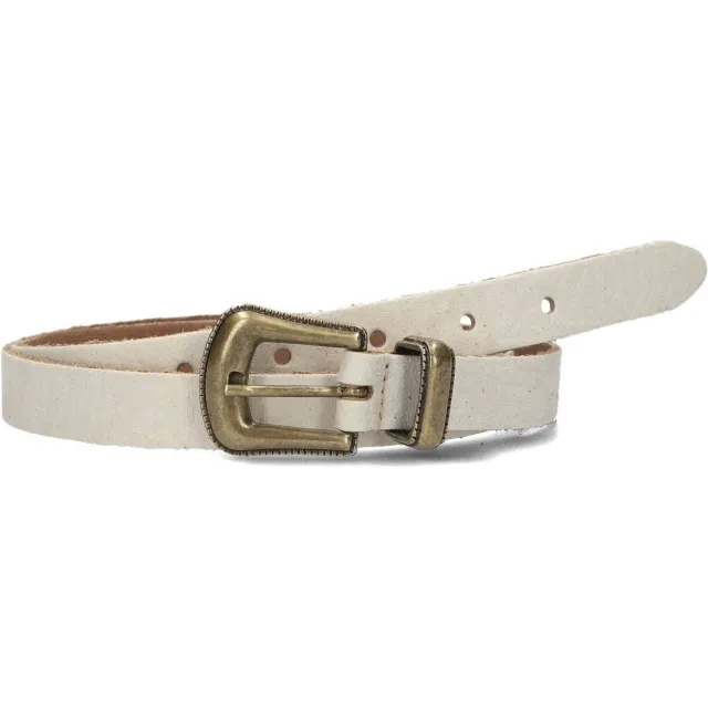 Notre-V 4314 leren riem gebroken wit