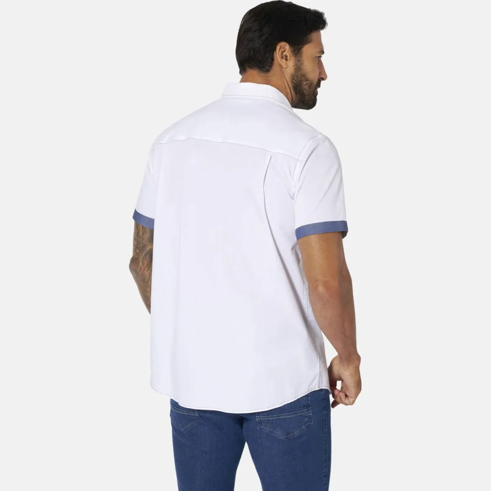 Jan Vanderstorm +FIT Collectie regular casual overhemd donkerblauw, foto 4