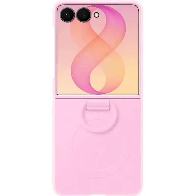 Samsung Galaxy Z Flip 8 Siliconen Back Cover met Magneet Roze