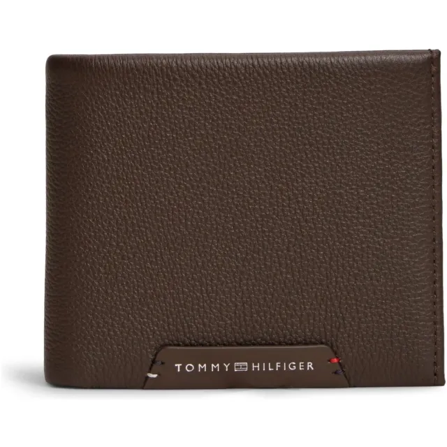 Tommy Hilfiger TH Corp portemonnee bruin met muntvak