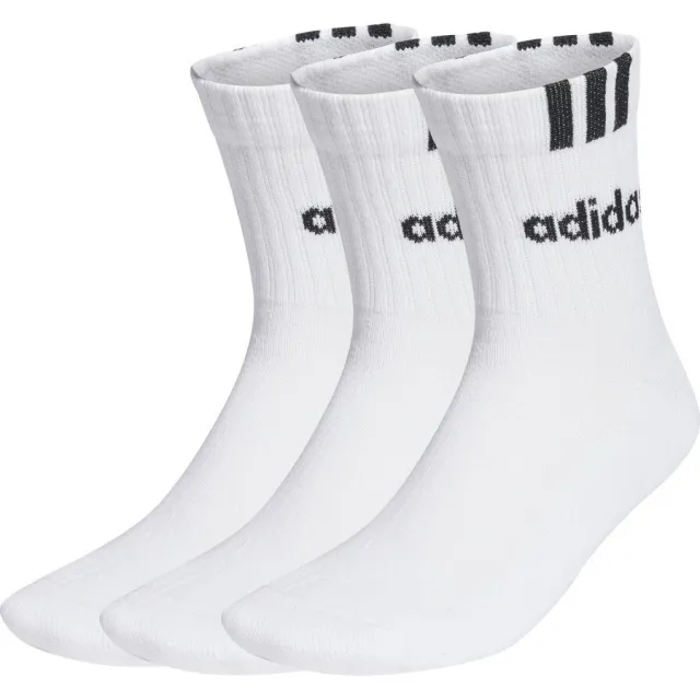 Adidas Sokken adidas Chaussettes 3 stripes linear cushioned 3 pack blanc Wit/zwart