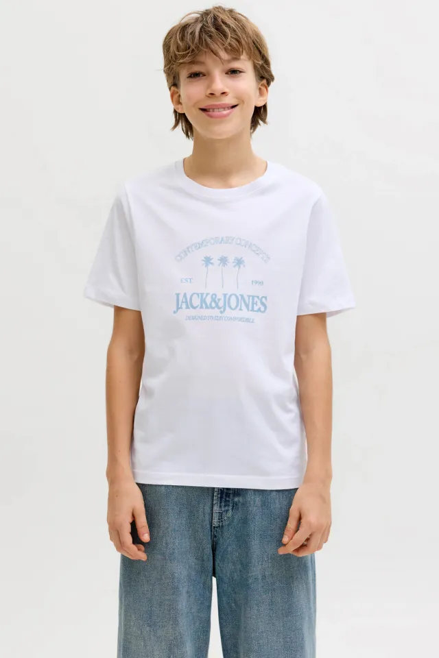 Jack & Jones t-shirt wit met logo