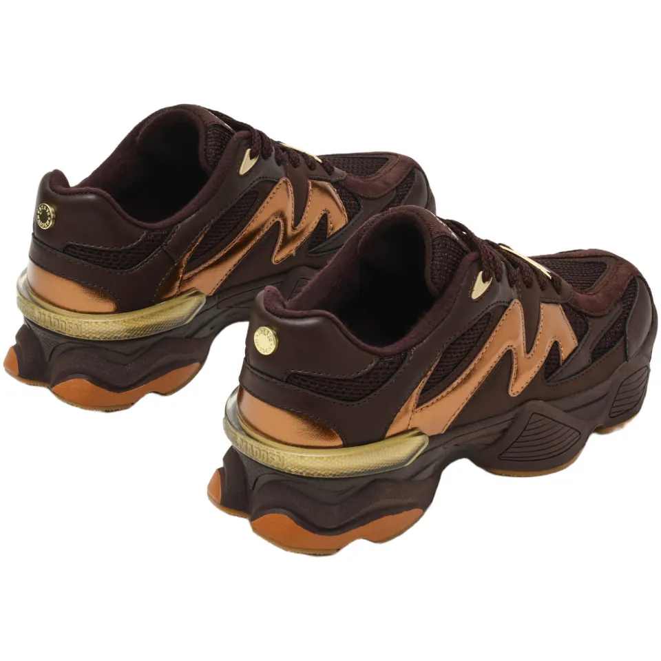Steve Madden Speeder chunky imitatieleren sneakers - bruin, foto 6