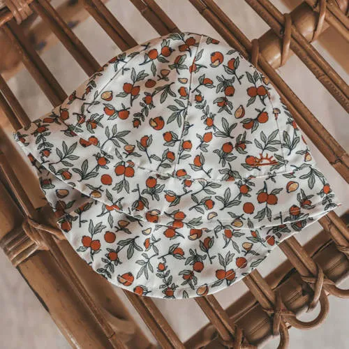 Salted Stories zonnehoedje offwhite/oranje Wit Meisjes Polyester All over print, foto 2
