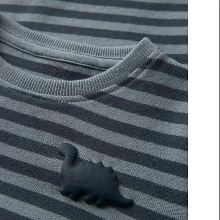 NAME IT MINI aansluitende gestreepte longsleeve grijsblauw, foto 4