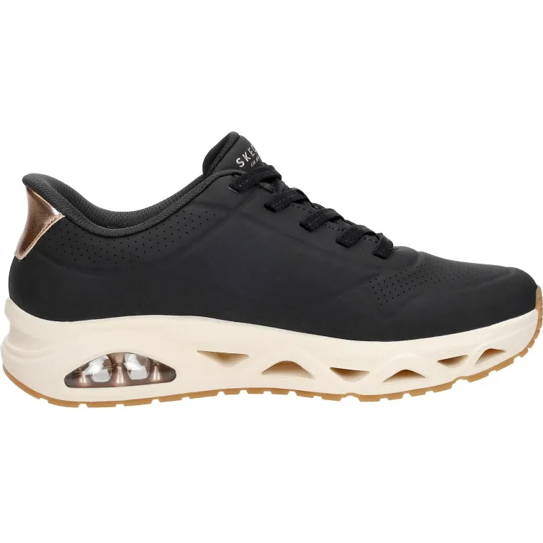 Skechers Uno Glide Step Glide On Air lage sneakers zwart