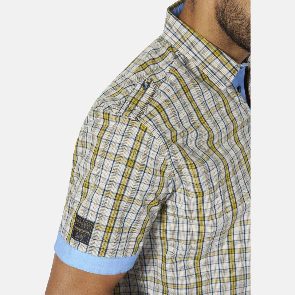 Jan Vanderstorm +FIT Collectie regular geruit casual overhemd Plus beige, foto 7