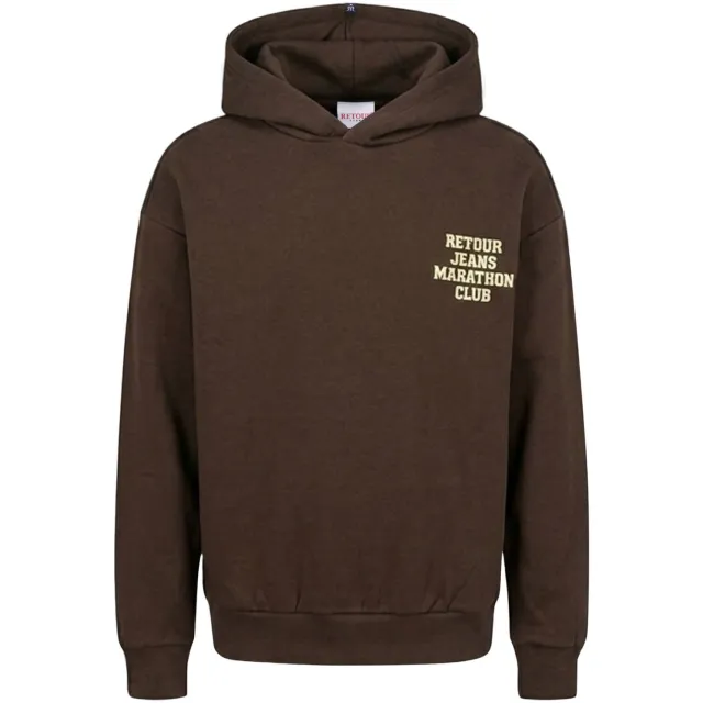 Retour Jeans hoodie met backprint - donkerbruin Chocoladebruin