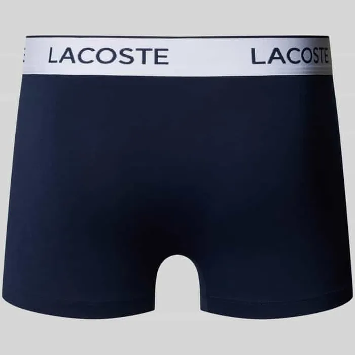 Lacoste Trunk boxershorts 3-pack marineblauw, foto 3