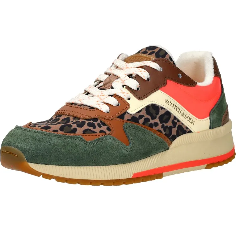 Scotch & Soda Vivi lage sneaker groen, foto 3