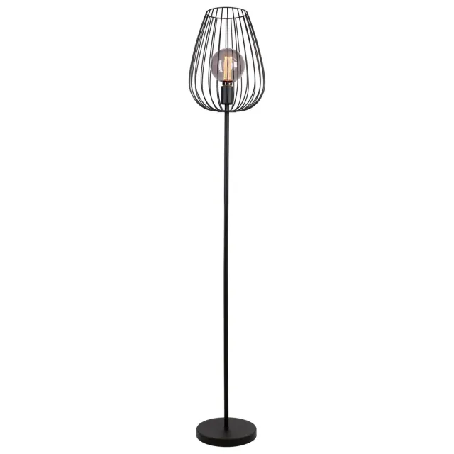 EGLO Newtown Vloerlamp - E27 - 159,5 cm - Zwart Zwart;