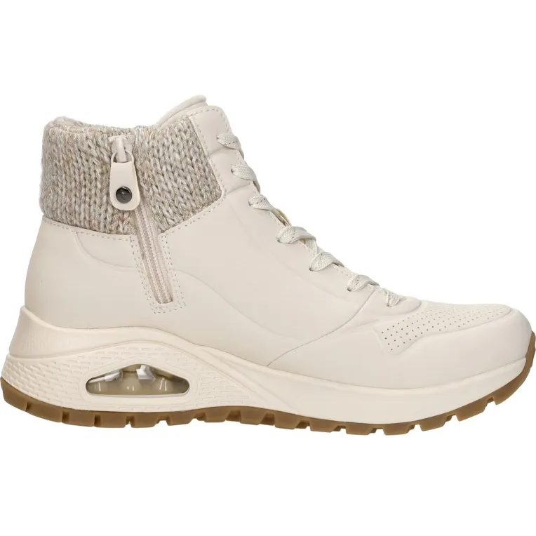 Skechers Uno Rugged Darling Days hoge sneaker gebroken wit