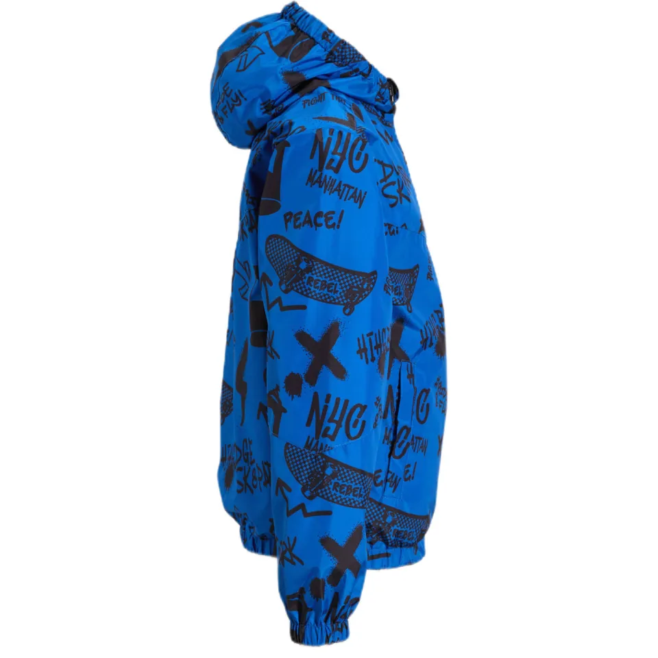 Orange Stars reversible jacket blauw, foto 4