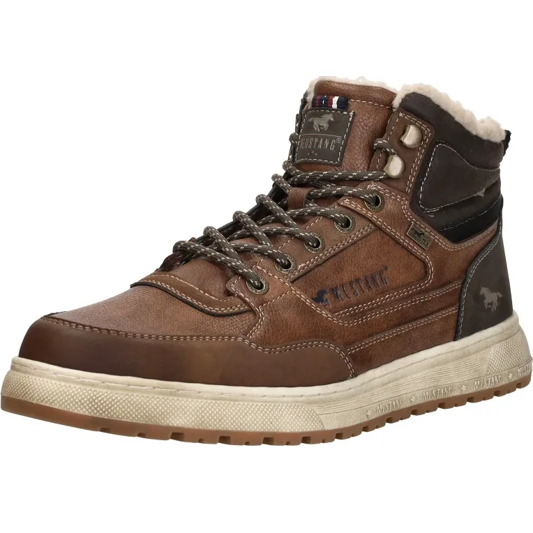 Mustang veterschoenen hoog bruin, foto 3