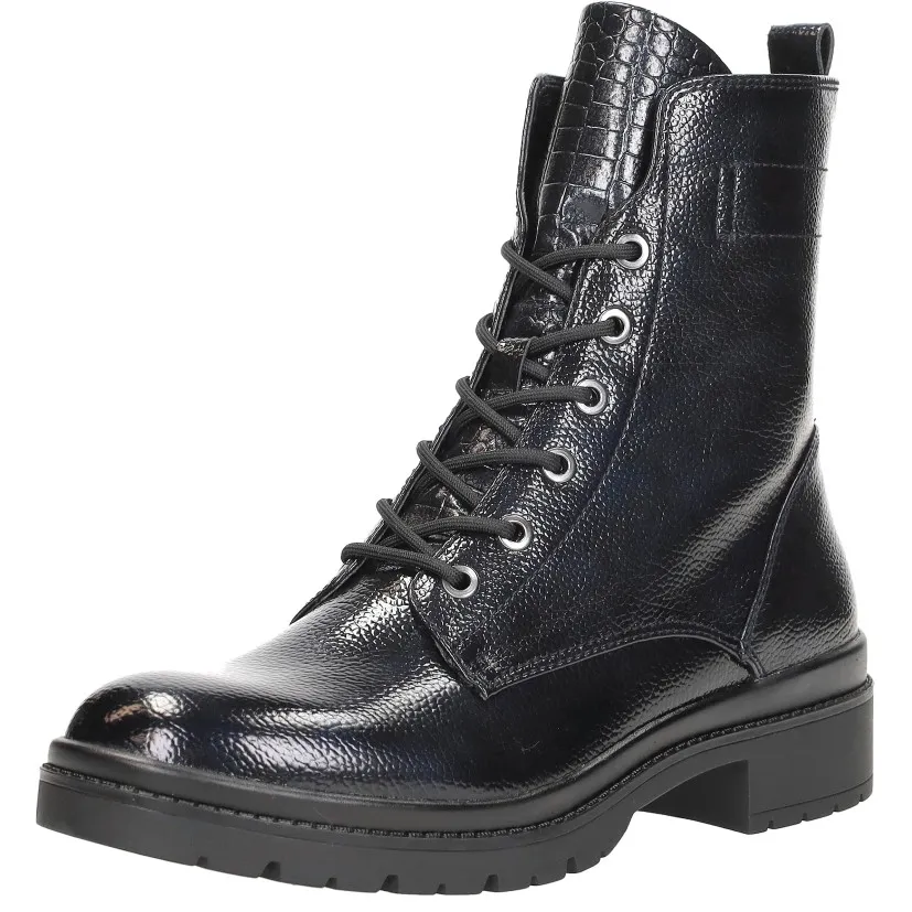 Tamaris veterboots blauw lak, foto 4