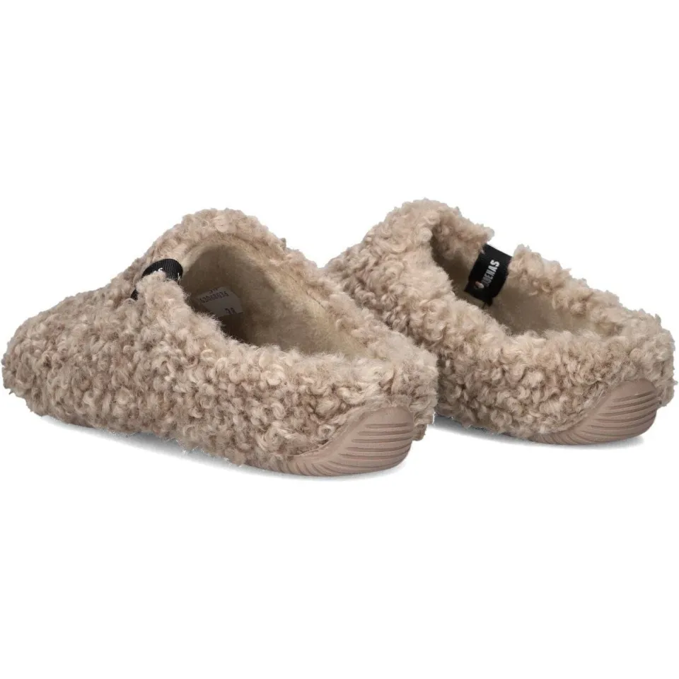 Verbenas Pantoffels York Curly Beige