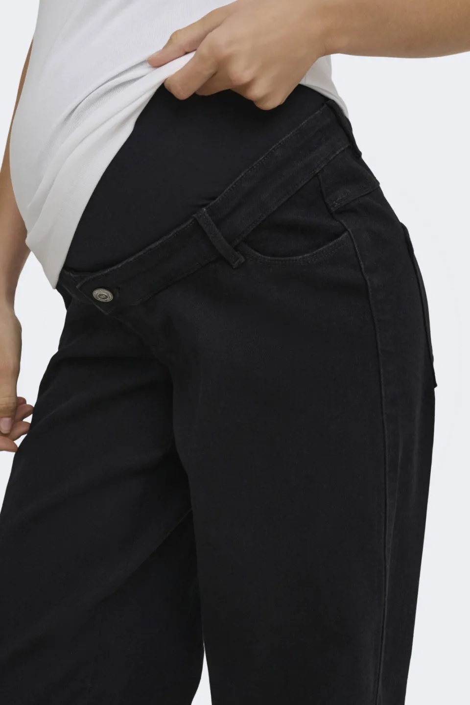 Only MATERNITY OLMSNOW zwangerschaps wide leg jeans - zwart, foto 6
