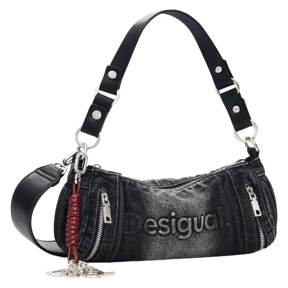 Desigual denim schoudertas grijs, foto 3