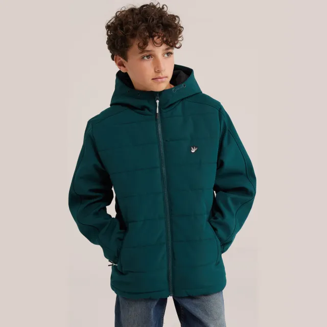WE Fashion softshell jas donkergroen