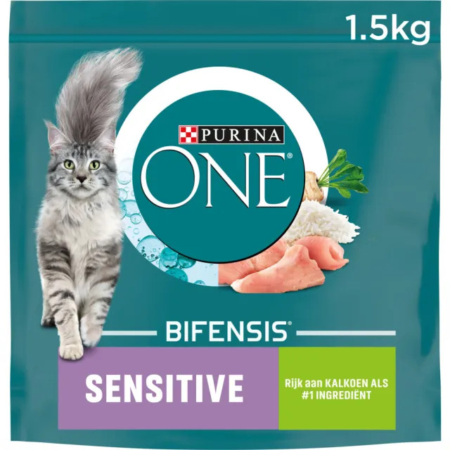 Purina ONE Sensitive kalkoen kattenvoer droog, foto 2