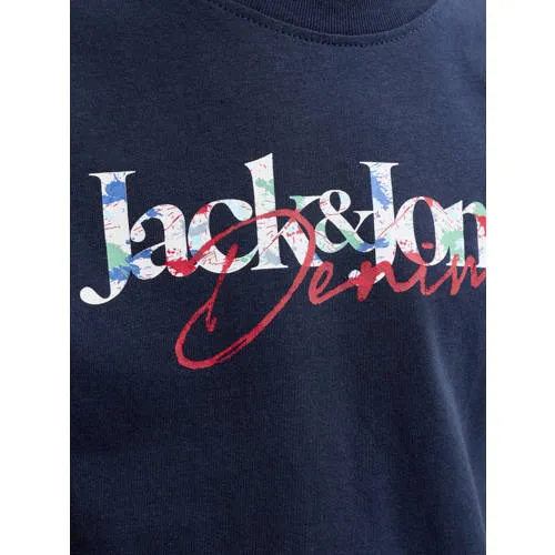 Jack & Jones T-shirt met logoprint donkerblauw, foto 5