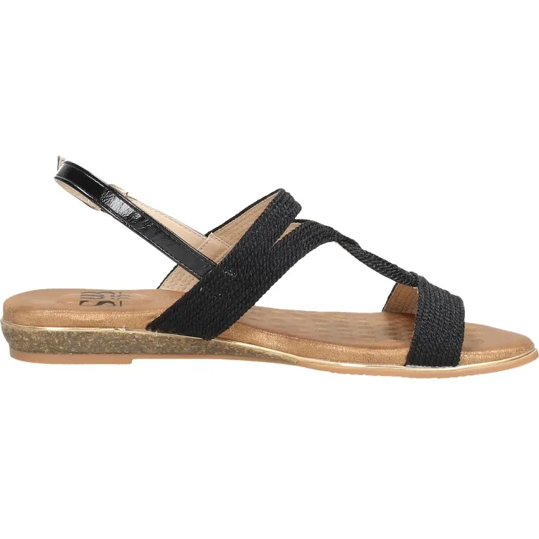 Sub55 sandalen plat zwart