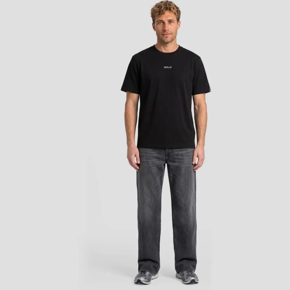 Replay regular fit t-shirt black, foto 3
