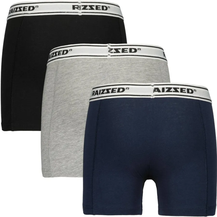 Raizzed Nora boxershort zwart grijs donkerblauw set van 3, foto 2