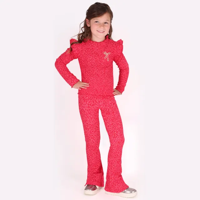 B.Nosy Tiff aansluitende longsleeve met print donkerroze