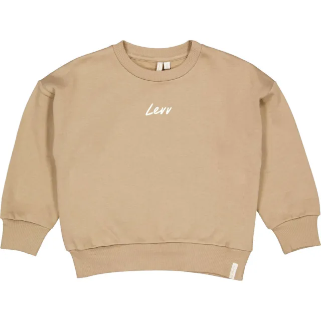 Levv sweater met backprint - lichtbruin, foto 2