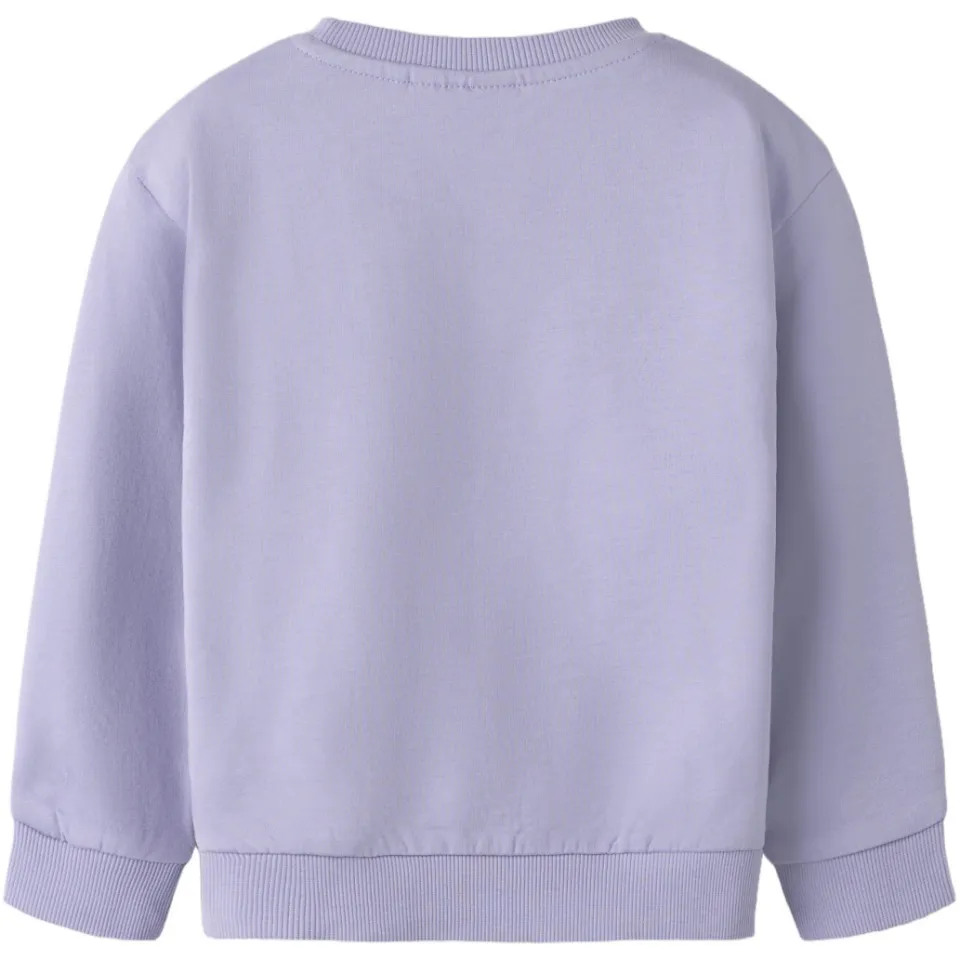 NAME IT MINI rechtvallende sweater met print - lila Paars Printopdruk, foto 2