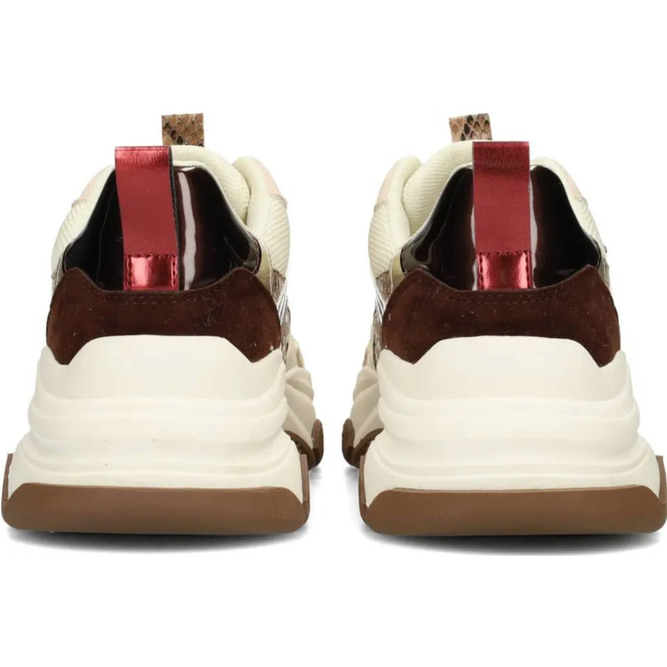 POSH by Poelman Gigi chunky sneakers bruin/ecru, foto 2
