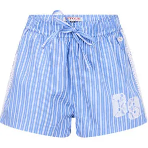 Retour Jeans gestreepte short lichtblauw