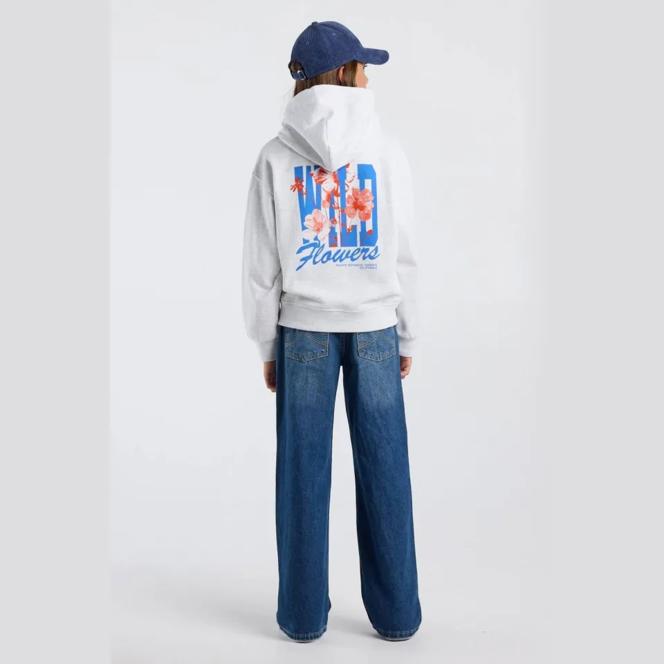America Today hoodie met backprint - light grey, foto 5