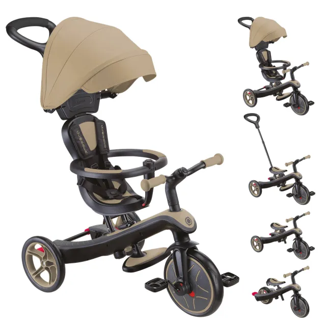 Globber New Trike Explorer 4 in 1 driewieler sand Bruin