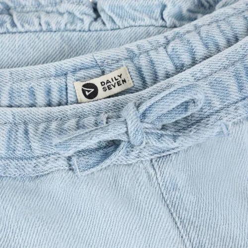 Daily7 jeansshort lichtblauw light denim blue, foto 7