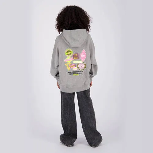 Vingino oversized hoodie met backprint - grijs, foto 6