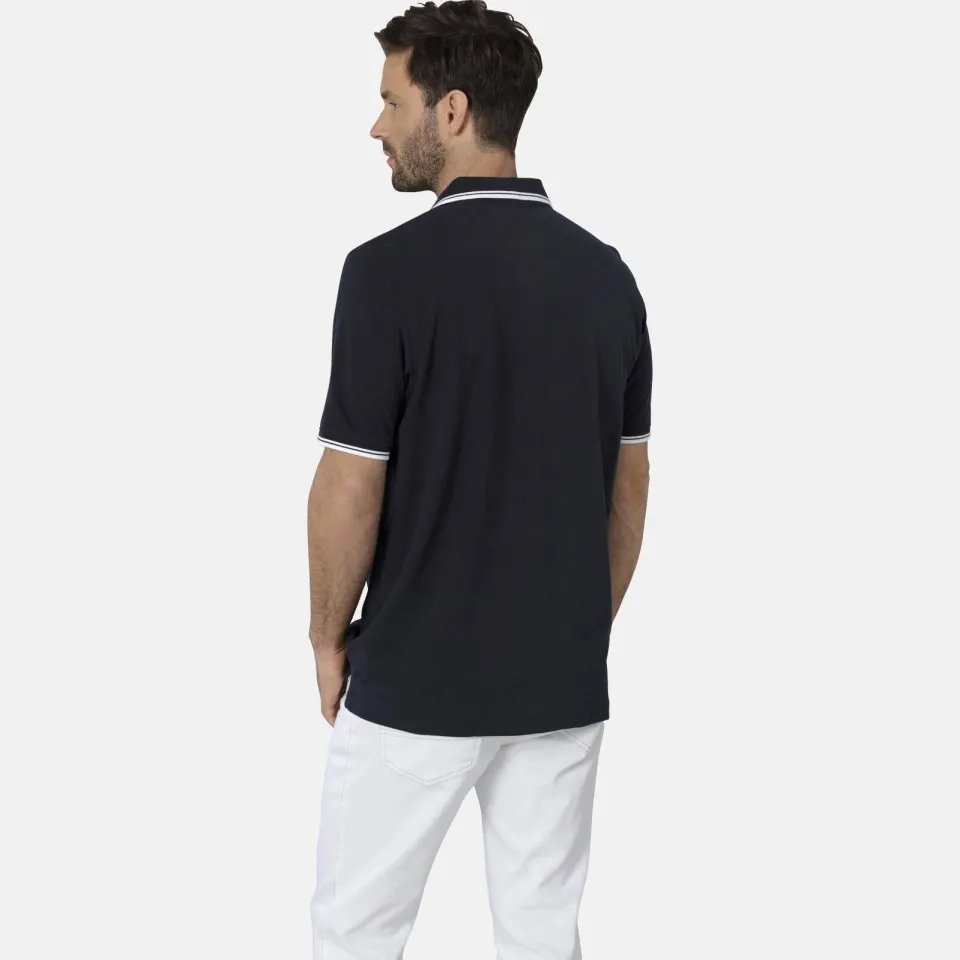 Babista regular fit polo Plus Size met contrast bies - donkerblauw, foto 4