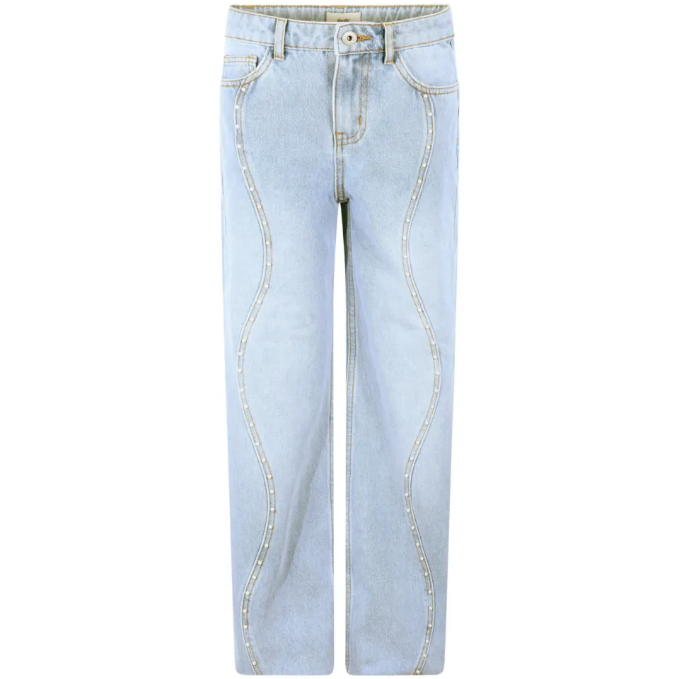 Shoeby wide leg jeans met parels - lichtblauw, foto 2