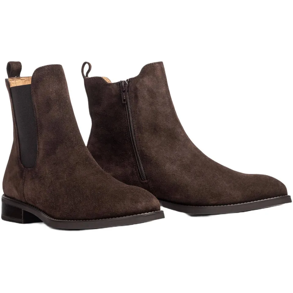 Unisa leren enkelboots - donkerbruin, foto 2