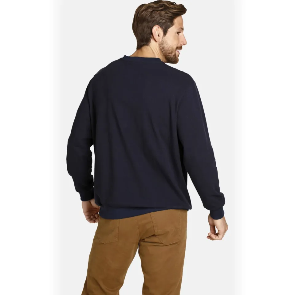 Jan Vanderstorm regular fit sweater Plus Size VILJAR donkerblauw, foto 3