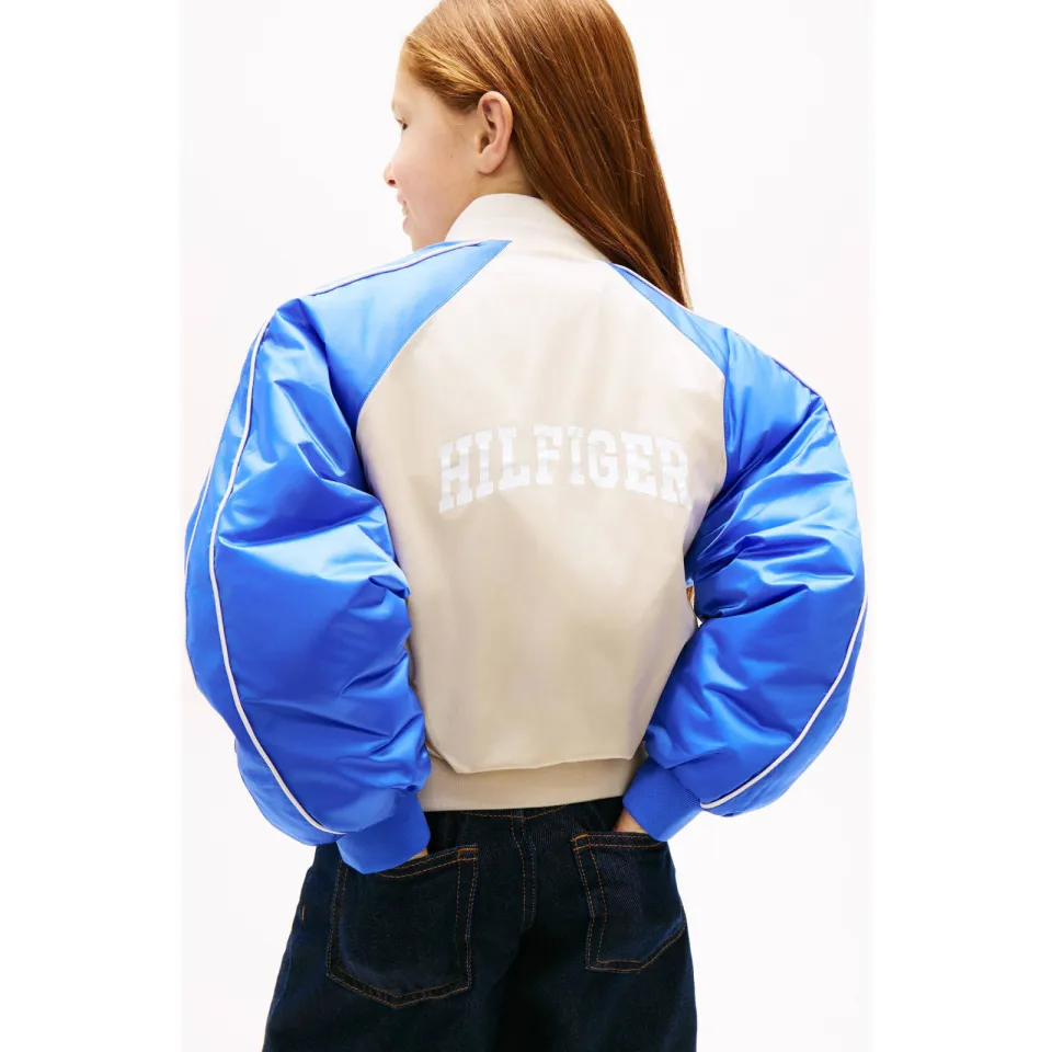 Tommy Hilfiger bomberjack ecru blauw, foto 5