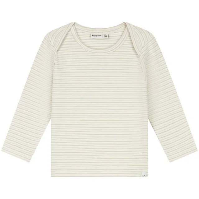 Babyface gestreepte longsleeve beige