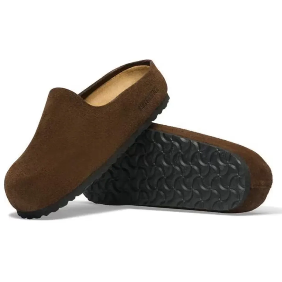 Birkenstock Amsterdam Wrapped carafe Suede Unisex bruin, foto 4