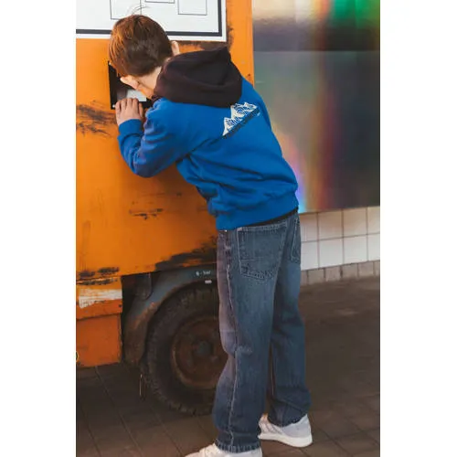 TYGO & vito hoodie met backprint - blauw, foto 3