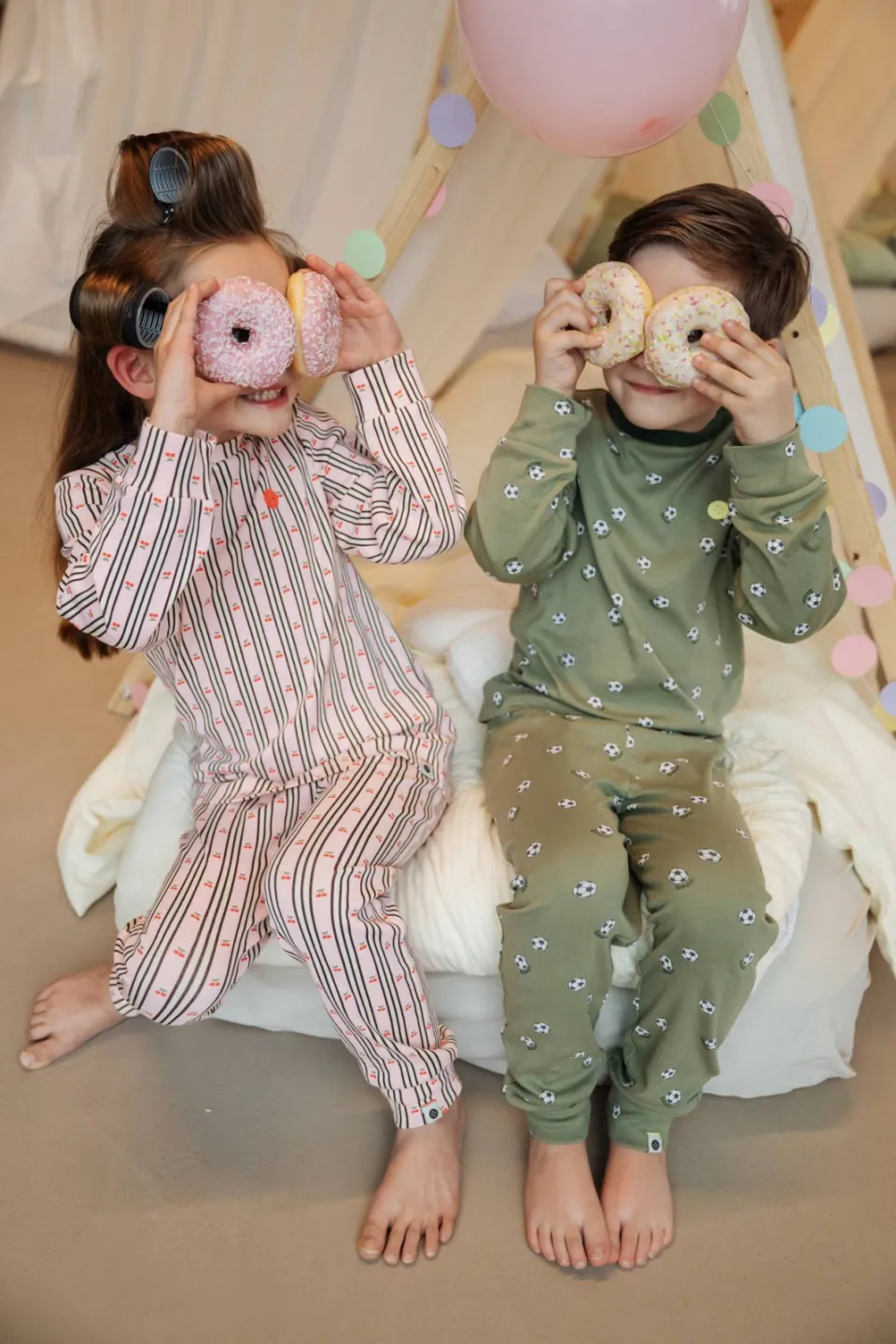 Stains&Stories katoenen pyjama met print groen, foto 5