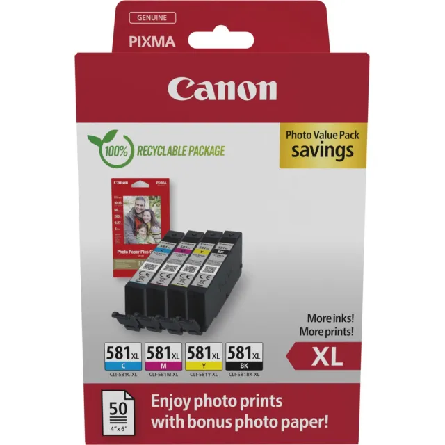 Canon CLI-581XL inktcartridges multipack Zwart
